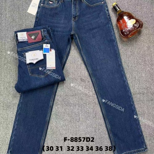 Джинсы God Baron (30-38) F-8857D2 blue (зима) God Baron F-8857D2 blue