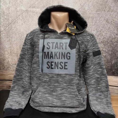 Худи 4 Seasons (M-2XL) LS12 grey (зима) 4 Seasons LS12 grey