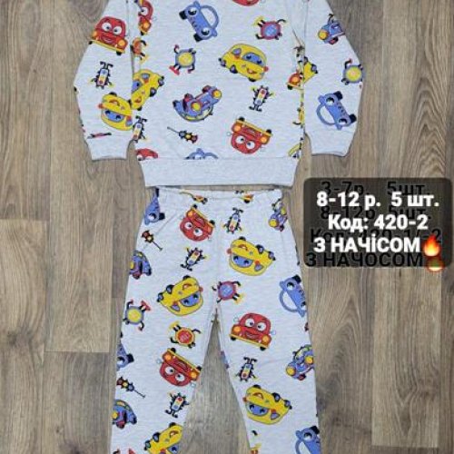 Пижама iBamBino (8-12) 420-2 grey (зима) iBamBino 420-2 grey