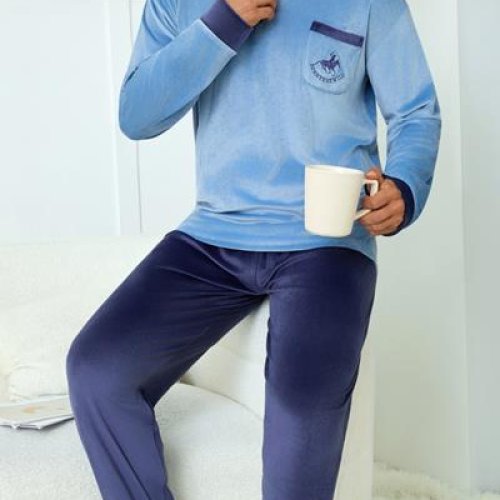 Пижама Fili Wear (M-3XL) 70148 l.blue (зима) Fili Wear 70148 l.blue