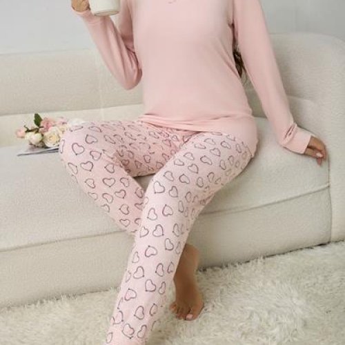 Пижама Fili Wear (M-3XL) 70154 pink (зима) Fili Wear 70154 pink