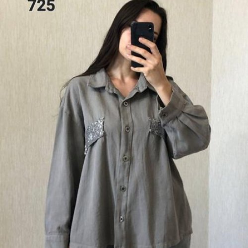 Рубашка FSN (50-54) 725 grey (деми) FSN 725 grey