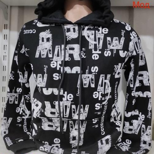 Худи Надийка (S-2XL) ND190-744 black (зима) Надийка ND190-744 black