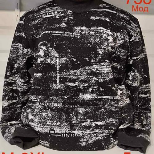 Свитер Надийка (M-3XL) ND208-753 black (зима) Надийка ND208-753 black
