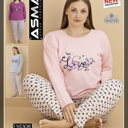 Пижама HomeWear (L-4XL) 16308 mix (зима) HomeWear 16308 mix