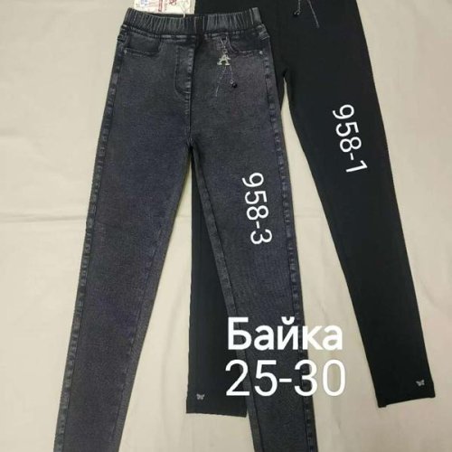 Джинсы Immei (25-30) 958-1 black (зима) Immei 958-1 black