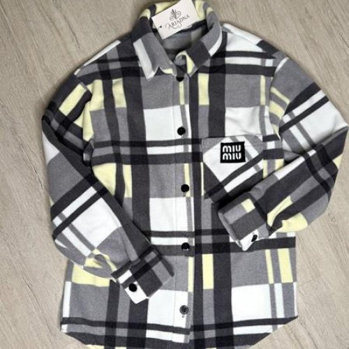 Рубашка Modnulya (42-52) 2494 grey-yellow (зима) Modnulya 2494 grey-yellow