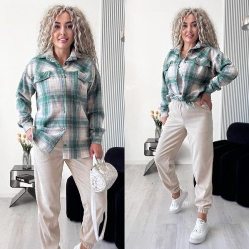 Костюм спорт Modnulya (S-3XL) 3063 green (деми) Modnulya 3063 green