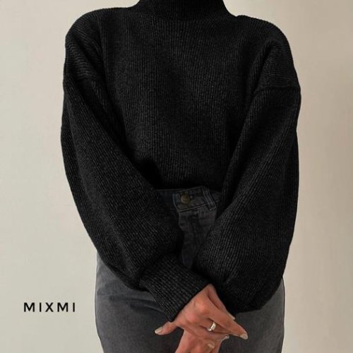 Свитер Modnulya (42-54) 7328 black (зима) Modnulya 7328 black