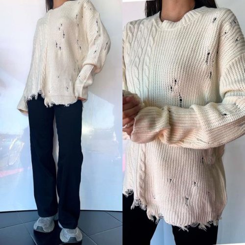 Свитер i8denim Women (one size) TB109 white (зима) i8denim Women TB109 white