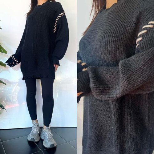 Свитер i8denim Women (one size) TB108 black (зима) i8denim Women TB108 black