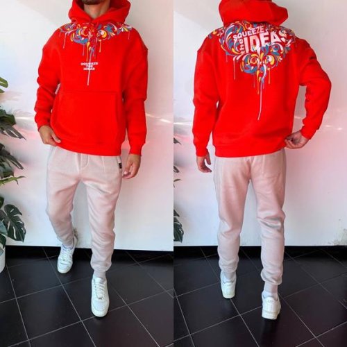 Худи i8denim (S-XL) 2291 red (зима) i8denim 2291 red