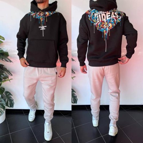 Худи i8denim (S-XL) 2292 black (зима) i8denim 2292 black