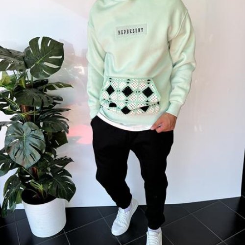 Худи i8denim (S-XL) 2315 mint (зима) i8denim 2315 mint