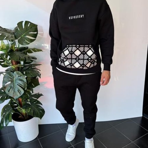 Худи i8denim (S-XL) 2316 black (зима) i8denim 2316 black