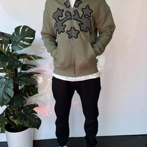 Кофта спорт i8denim (S-XL) 2357 khaki (зима) i8denim 2357 khaki