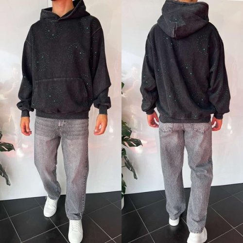 Худи i8denim (S-XL) 2365 black (зима) i8denim 2365 black