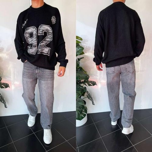 Свитер i8denim (S-XL) 2378 black (зима) i8denim 2378 black