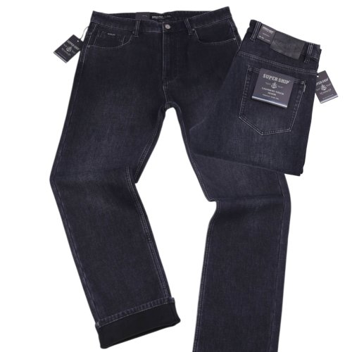 Джинсы God Baron (36-46) F-DSE2597 black (зима) God Baron F-DSE2597 black