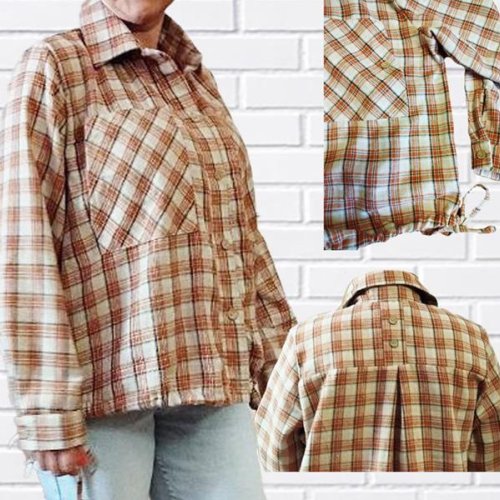 Рубашка H&S (M-L) 536 brown (деми) H&S 536 brown