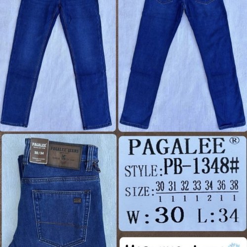 Джинсы God Baron (30-38) PB-1348 blue (зима) God Baron PB-1348 blue