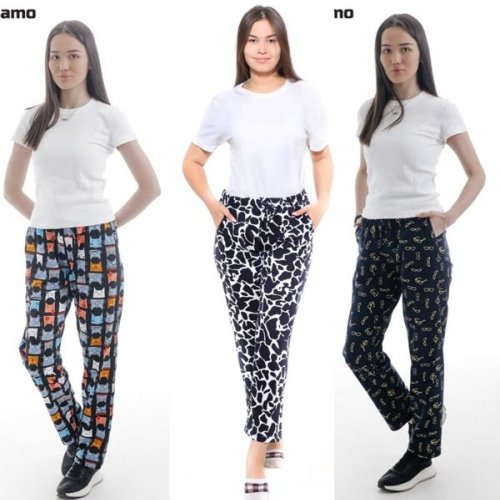 Штаны Imlion (48-56) 4452-3 black-white (деми) Imlion 4452-3 black-white