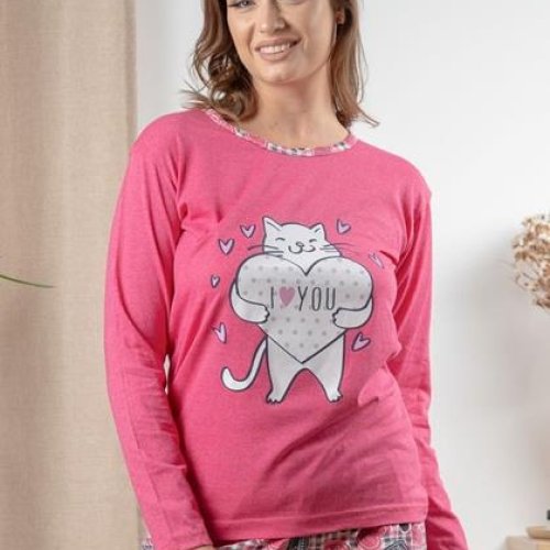 Пижама Vehuiah (S-2XL) 123332 pink (деми) Vehuiah 123332 pink