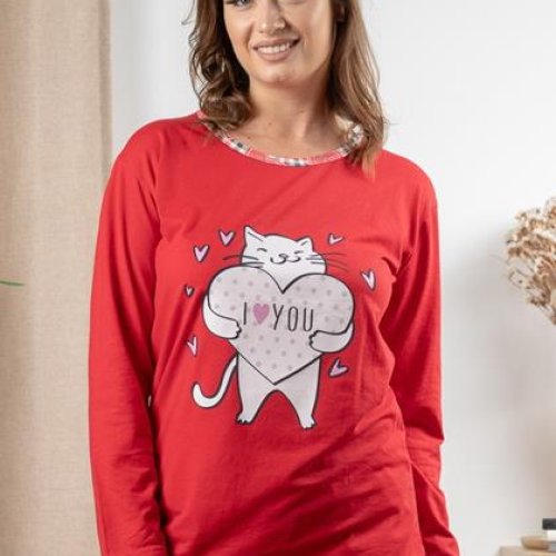 Пижама Vehuiah (S-2XL) 123334 red (деми) Vehuiah 123334 red