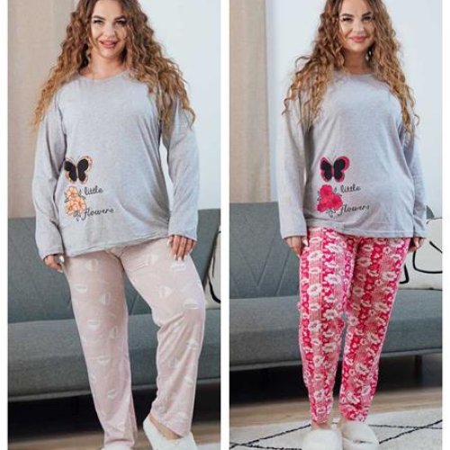 Пижама Vehuiah (L-4XL) 130225 beige (деми) Vehuiah 130225 beige