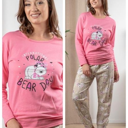 Пижама Vehuiah (S-2XL) 1544212 pink (зима) Vehuiah 1544212 pink