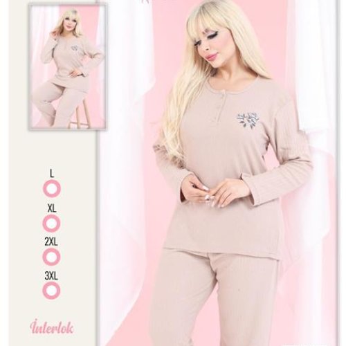 Пижама Vehuiah (L-3XL) 1912-2 beige (деми) Vehuiah 1912-2 beige