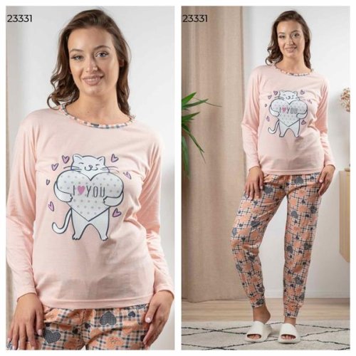 Пижама Vehuiah (S-2XL) 23331 beige (деми) Vehuiah 23331 beige