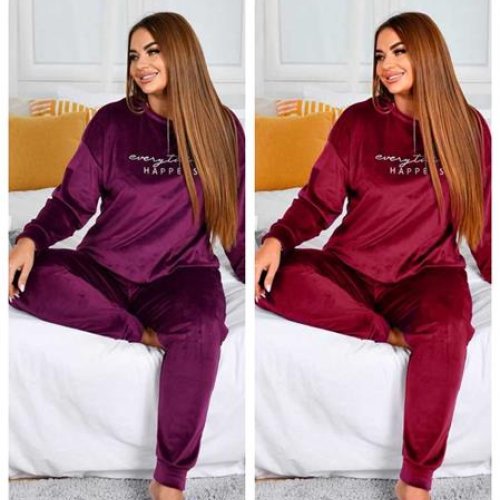 Пижама Vehuiah (2XL-5XL) 242505 purple (зима) Vehuiah 242505 purple