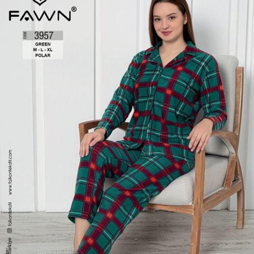 Пижама Vehuiah (M-XL) 3957 green (зима) Vehuiah 3957 green