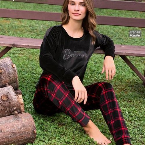 Пижама Vehuiah (S-2XL) 4210-14 black (деми) Vehuiah 4210-14 black