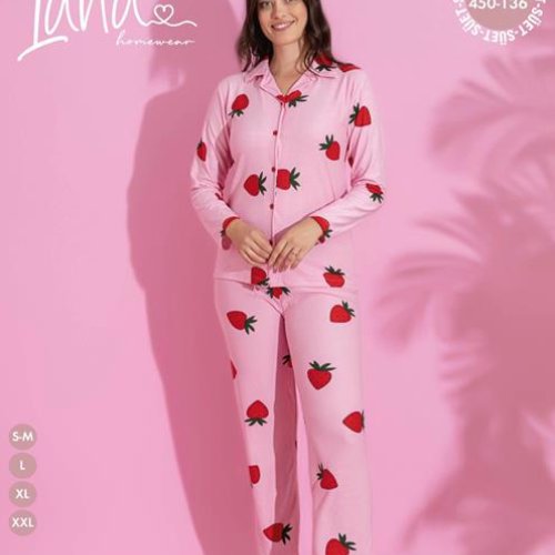 Пижама Vehuiah (M-2XL) 450-136 pink (деми) Vehuiah 450-136 pink