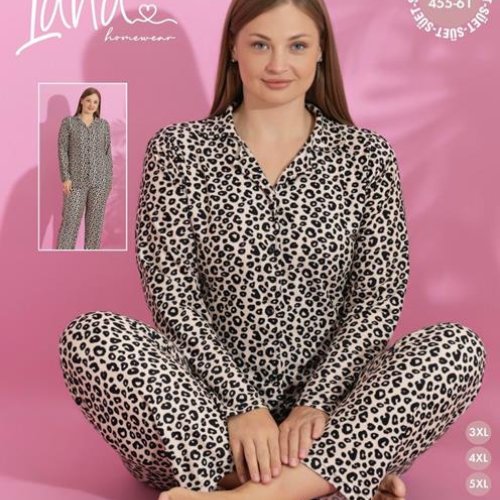 Пижама Vehuiah (3XL-5XL) 455-61 beige (деми) Vehuiah 455-61 beige