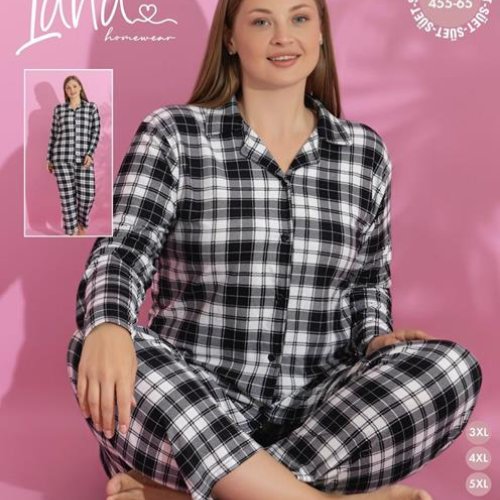 Пижама Vehuiah (3XL-5XL) 455-65 black (деми) Vehuiah 455-65 black