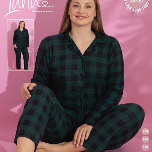 Пижама Vehuiah (3XL-5XL) 455-67 green (деми) Vehuiah 455-67 green