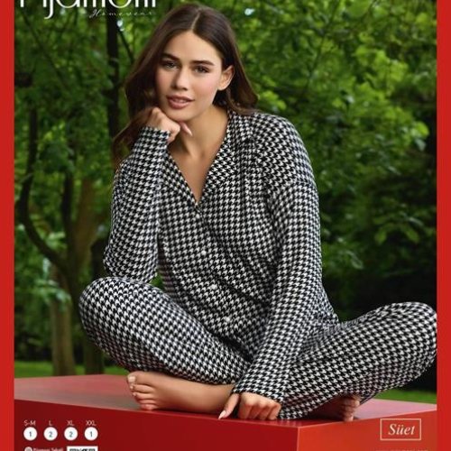 Пижама Vehuiah (S-2XL) 5660-1 black (деми) Vehuiah 5660-1 black