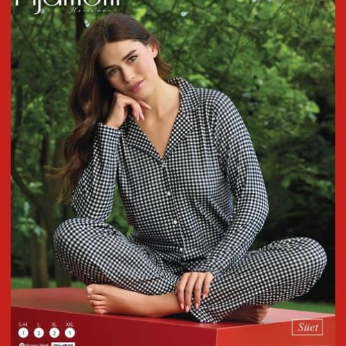 Пижама Vehuiah (S-2XL) 5660-5 black (деми) Vehuiah 5660-5 black