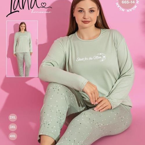 Пижама Vehuiah (3XL-5XL) 665-14 mint (деми) Vehuiah 665-14 mint