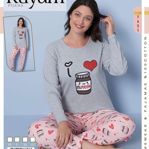 Пижама Vehuiah (M-2XL) 7451 grey (деми) Vehuiah 7451 grey