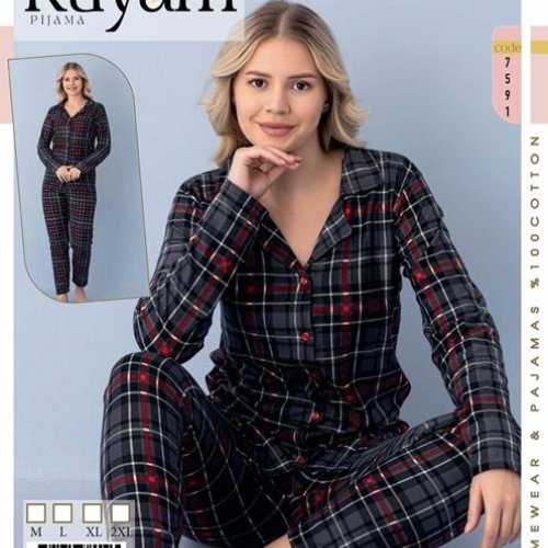 Пижама Vehuiah (M-2XL) 7591 grey (деми) Vehuiah 7591 grey