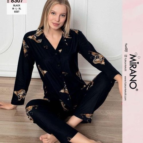 Пижама Vehuiah (M-XL) 8307 black (деми) Vehuiah 8307 black