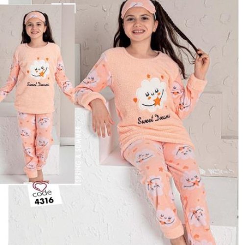 Пижама Disneyopt kids (9-16) 4316 peach (зима) Disneyopt kids 4316 peach