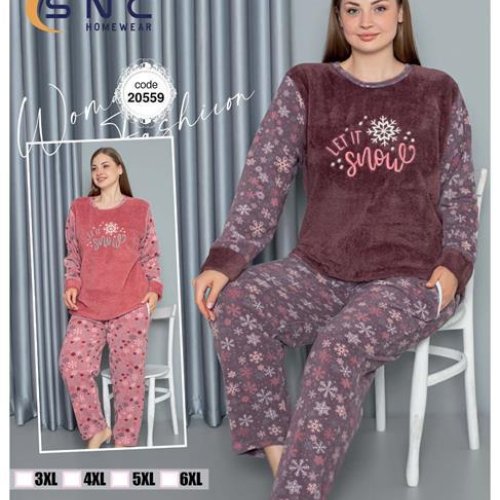 Пижама Disneyopt (3XL-6XL) 20559 powder (зима) Disneyopt 20559 powder