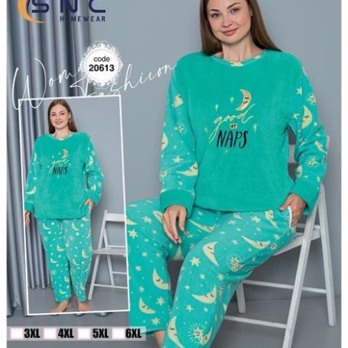 Пижама Disneyopt (3XL-6XL) 20613 green (зима) Disneyopt 20613 green