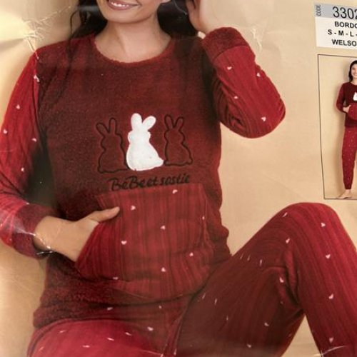 Пижама Disneyopt (S-XL) 3302 red (зима) Disneyopt 3302 red