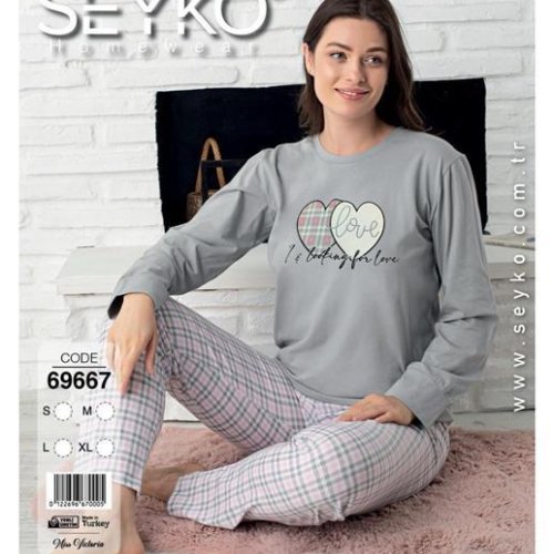 Пижама Disneyopt (S-XL) 69667 grey (деми) Disneyopt 69667 grey